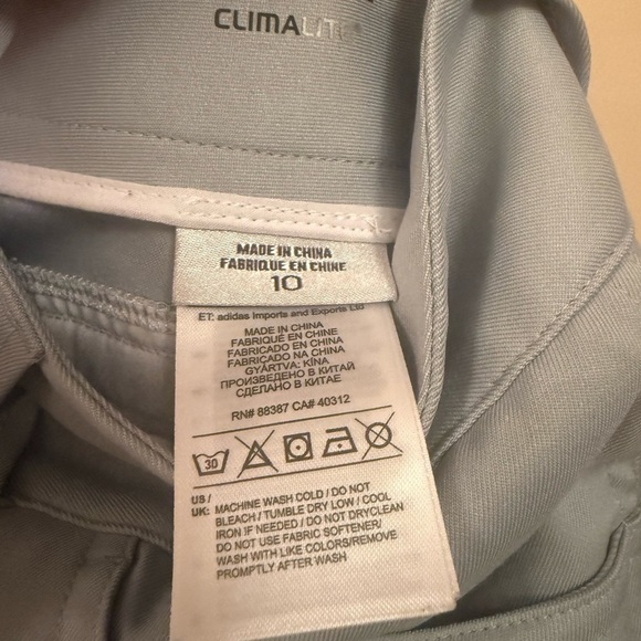 Adidas Clima pants in Light Gray Sz.10 - Picture 5 of 6